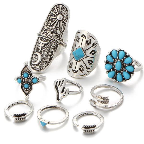 Bohemian Style Ring Set
