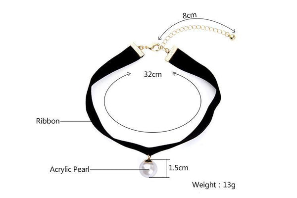 Pearl Fashioned Pendant Choker