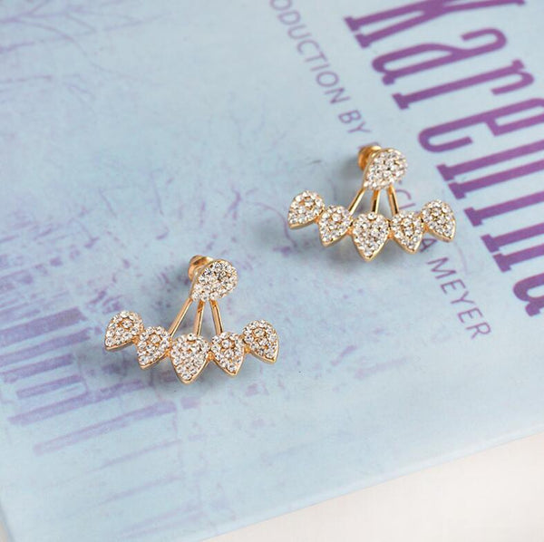 Crystal Cuff Trendy Stud Earrings