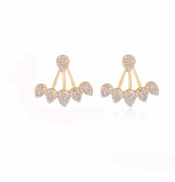 Crystal Cuff Trendy Stud Earrings
