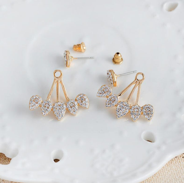Crystal Cuff Trendy Stud Earrings