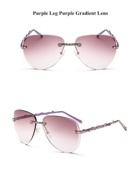 Floral Silver Style Sunglasses