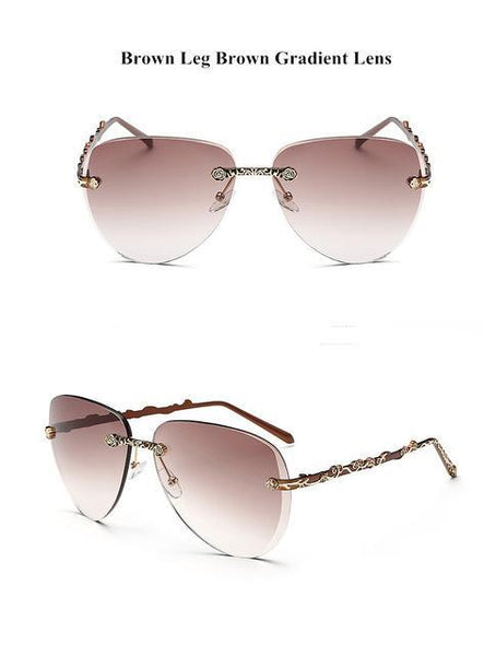 Floral Silver Style Sunglasses